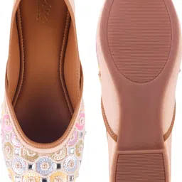 jm looks Women's Ethnic Embroidered Jutti with Sequin Detailing Bellies For Women image 5