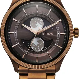 Titan Stellar Quartz Brown Round Dial Men's Watch / Analog Watch - For Men 10050QM01-picture-10