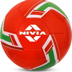 nivia Spinner Machine Stitched Football Size -5 With Ball Pump 6" Combo (Portugal) Football - Size: 5 image 2