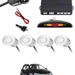 zplus Car Parking Sensors - Set of 4 with Reverse Parking Camera (White)-97 Safety of Passengers/Car One Alarm Kit-2371 Parking Sensor-picture-20