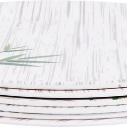 drizling Melamine Plates 7 inch Leaf Printed Snacks /Lunch/Party Plates, Set of 6 Half Plate image 3