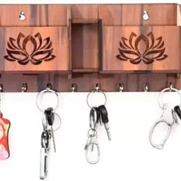 echowood Stylish Wall Mounted Key Holder for Home & Office Wood Key Holder-picture-37