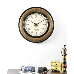vedas Della Black MDF Wall Clock image 1