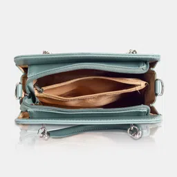 lino perros Women Green Satchel - Regular Size image 3