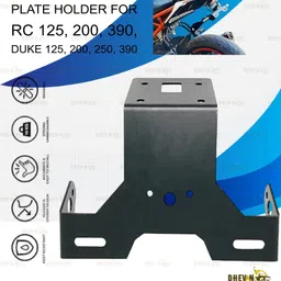 dhevan TT_1J Tail Tidy Number Plate Holder for KTM RC Duke 125 200 250 390 Heavy Metal Bike Number Plate-picture-30