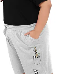 elite soul Pack of 2 Graphic Print Women Multicolor Casual Shorts image 4