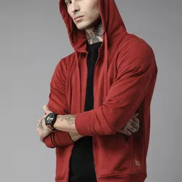 roadster Men Full Sleeve Self Design Reversible Sweatshirt image 2