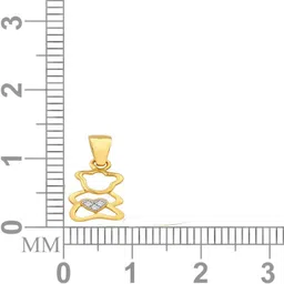 avsar Avsar Real Gold and Diamond Pendant BGP004N 18kt Diamond Yellow Gold Pendant image 2