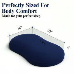 cushio Memory Foam Sleeping Pillow Pack of 1 Solid Cuddle Pillow | Anti-Frizz & Skin-Friendly | Soft Velvet Cover image 3