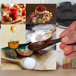 asenterprisesr Tea Suger Masala Dinning Spoon (Set of 8) Wooden Tea Spoon Set image 4
