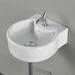 senisto AMPLE WALL HUNG WASH BASIN / SUPER WHITE COLOUR Wall Hung Basin image 2