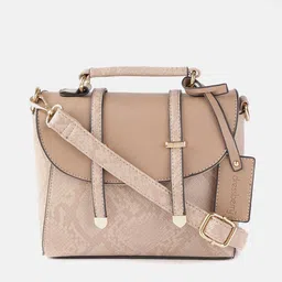 Women Beige Satchel - Regular Size-image-14