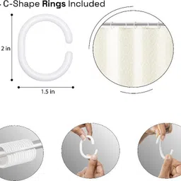 wakefit 213.36 cm (7 ft) Shower Polyester Room Darkening Curtain Single Curtain image 3