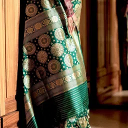 Moda Rapido Ethnic Motifs Zari Art Silk Handloom Banarasi Saree image 2