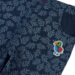 Pranava Unisex Kids Printed Relaxed Corduroy Chinos Trousers image 3