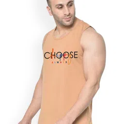 SLOWLORIS Pack Of 2 Printed Round Neck Sleeveless Bio-Wash Cotton Gym Vests image 3