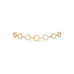 BHIMA 22K BIS Hallmark 916 Purity Yellow GoldHexagonal Link Bracelet-picture-45