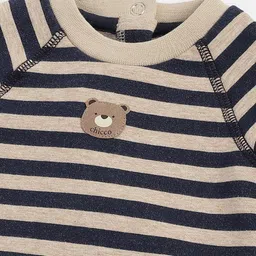 Chicco Boys Striped Round Neck Sweatshirt With Leggings image 4