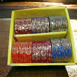 hercraft Set Of 72 Stone Studded Glass Bangle image 3