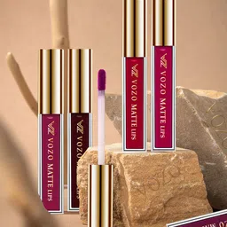 VOZO Set Of 4 Stay-All-Day Matte Liquid Lipsticks - 4 ml Each -101-103-105-204 image 2