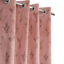 GEET CREATIONS Pink Set of 2 Floral Long Door Curtain image 5