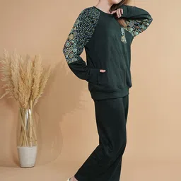 She N She Graphic Printed Top & Trousers Winter Co-Ord Set image 2