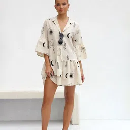 Miss Mosa By Akanksha Off White Rubeya Breezy Summer Dress image 2