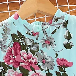 BAESD Floral Print Flutter Sleeve Fit & Flare Midi Dress image 3