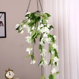 ARICK DECOR White 1 Pieces Hanging Artificial Flower-image-99