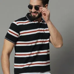 UNIBERRY Men Striped Polo Collar T-shirt-picture-16