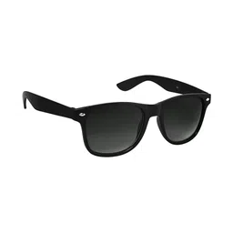 ynam Unisex Black Lens & Black Square Sunglasses with image 3