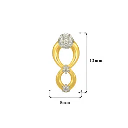 BHIMA 22K BIS Hallmark 916 Purity Yellow Gold Mini Loop Stud Earring image 4