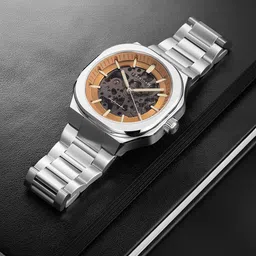 EARNSHAW Men Brass Dial & Stainless Steel Bracelet Style Straps Analogue Automatic Motion Powered Watch-picture-48