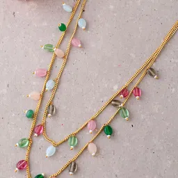 DASTOOR Gold-Plated Beaded Necklace-image-92