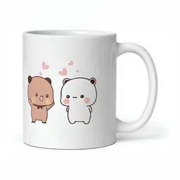 Mr UVD White Graphic Printed Ceramic Glossy Mug 350 ml image 3