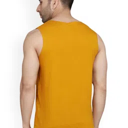 SLOWLORIS Pack Of 2 Printed Round Neck Bio-Wash Cotton Gym Vests image 4