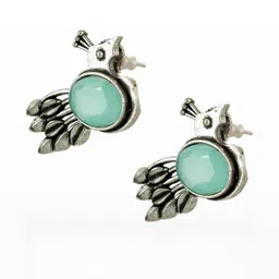 Rozy Styles Silver-Plated Brass Crystals Studs image 2