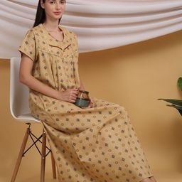Sweet Dreams Printed Pure Cotton Maxi Nightdress-picture-21