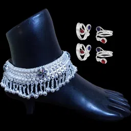sonu select Alloy Silver Multicolor Jewellery Set (Pack of 1)-picture-10