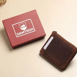 SAMTROH Men Leather Zip Around Wallet image 3