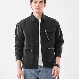 Snitch Men Spread Collar Solid Tailored Jacket-picture-42