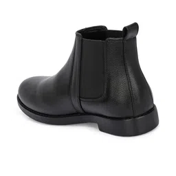 Roadster Men Black High-Top Solid Synthetic Leather Pointed Toe Chelsea Boots image 3