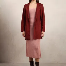 Vero Moda Women Regular Fit Long Sleeve Notched Collar Front Open Overcoat image 2