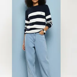 The Roadster Lifestyle Co Striped Woollen Pullover-picture-17