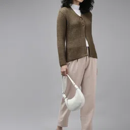 The Roadster Lifestyle Co Cable Knit Wool Cardigan image 5