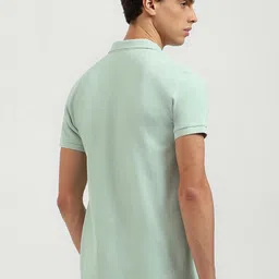 United Colors of Benetton Men Polo Collar Pure Cotton Raw Edge T-shirt image 4