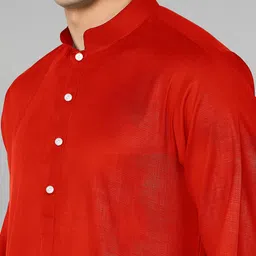 HERE&NOW Men Regular Pure Cotton Kurta with Trousers image 2
