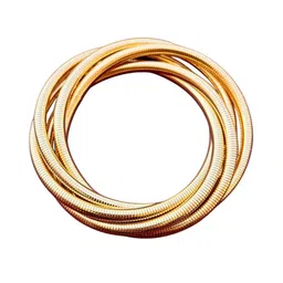UnfoldSelf Gold-Plated Adjustable Spiral Coil Multistrand Bracelet image 4
