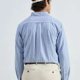 GANT Striped Button-Down Collar Regular Fit Pure Cotton Casual Shirt image 3