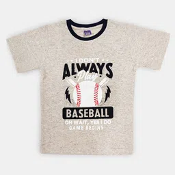 Here&Now X Game Begins Boys Pack of 3 Assorted Typography Printed T-shirts image 5